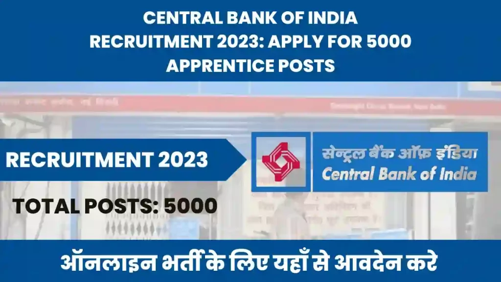 Central Bank of India Recruitment 2023